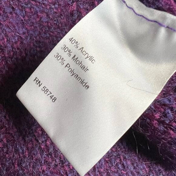 Gemelli Sweater Chevron Mohair Blend Crewneck Purple Blue Pink Women's Small - Picture 8 of 11